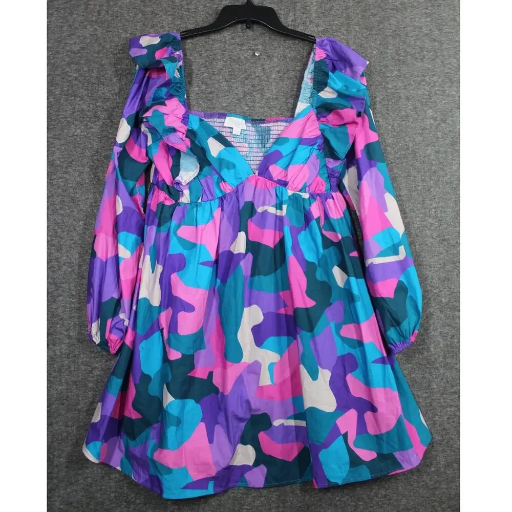 Peach Love California Colorful Camo Mini Dress - Picture 3 of 8